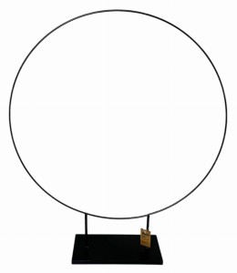 Obręcz na stopie metal czarny 27x12x68cm