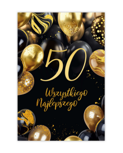 Kartka okolicznościowa 50 Urodziny 013 B6-D
