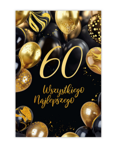 Kartka okolicznościowa 60 Urodziny 014 B6-D
