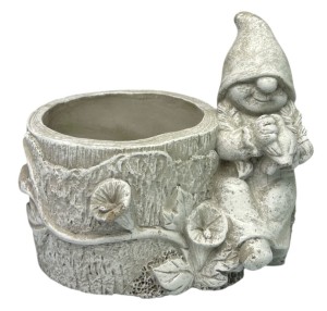 Donica szara krasnal cement 16x12x11cm