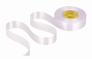 Wstążka satynowa 25mmx35y Biały