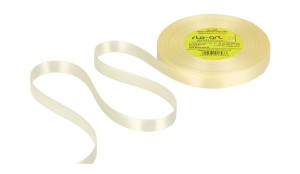 Wstążka satynowa 12mmx35y Banan