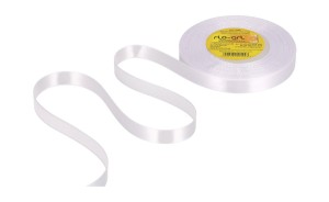 Wstążka satynowa 12mmx35y Biały