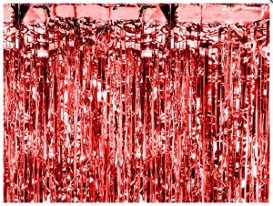 Kurtyna Party czerwony 90x250cm