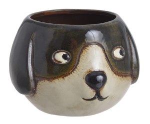 Osłonka głowa psa ceramiczna