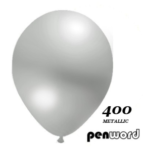 Balony 12cm metalik srebrny 100szt/opak