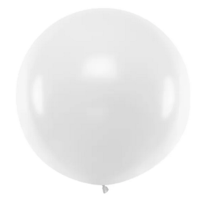 Balon okrągły 1m Pastel White