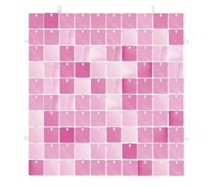 Panel cekinowy kwadraty różowy 30x30cm