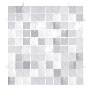 Panel cekinowy kwadratowy srebrny 30x30cm