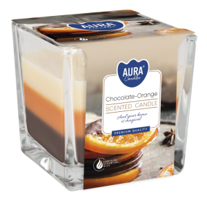 Świeca zapachowa w szkle czekolada-pomarańcza 170g