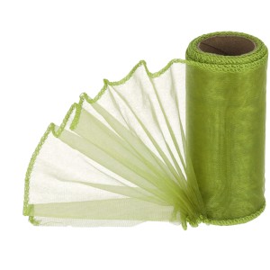 Organza obszywana Zielony 12cmx8m