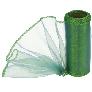 Organza obszywana Zielony Multi 12cmx8m