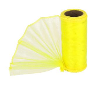 Organza obszywana Cytryna 12cmx8m