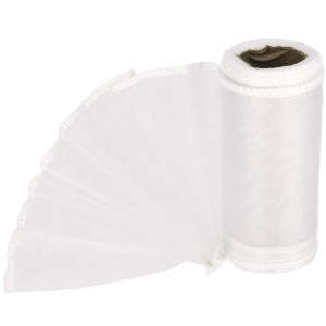Organza obszywana Biały 12cmx8m
