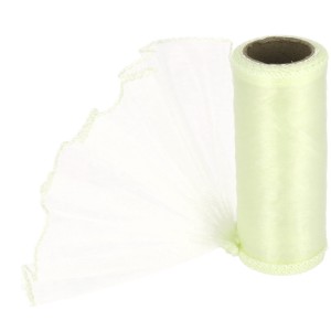 Organza obszywana Ecru 12cmx8m