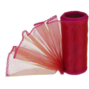 Organza obszywana Malina 12cmx8m