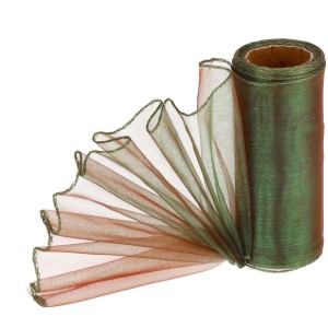 Organza obszywana Butelkowa Zieleń 12cmx8m