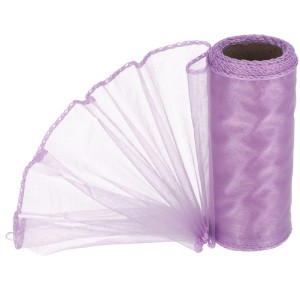 Organza obszywana Jasny Wrzos 12cmx8m