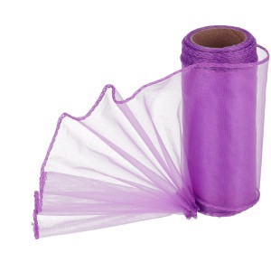 Organza obszywana Fiolet 12cmx8m