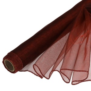 Organza obszywana Bordo 39cmx8m