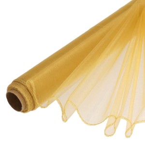 Organza obszywana Złoto 39cmx8m