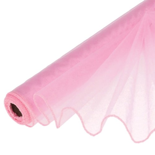 Organza obszywana Ładny Róż 39cmx8m