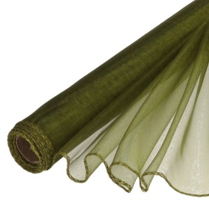 Organza obszywana Oliwka 39cmx8m