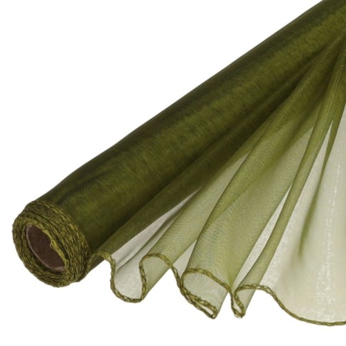 Organza obszywana Oliwka 39cmx8m