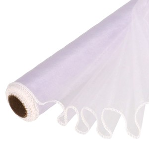 Organza obszywana Biały 39cmx8m