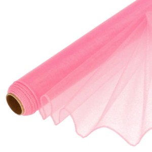 Organza obszywana Pudrowy Róż 39cmx8m