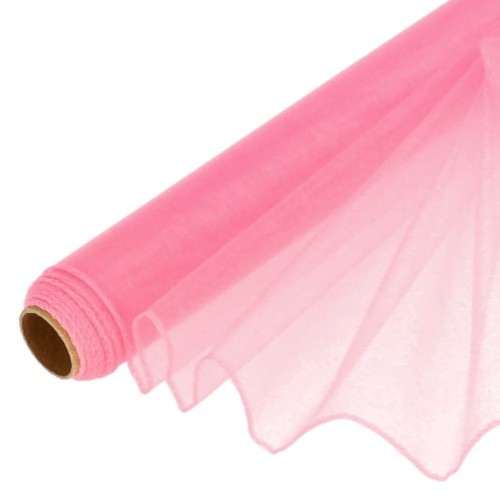Organza obszywana Pudrowy Róż 39cmx8m