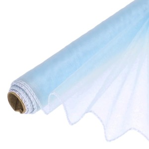 Organza obszywana Jasny Niebieski 39cmx8m