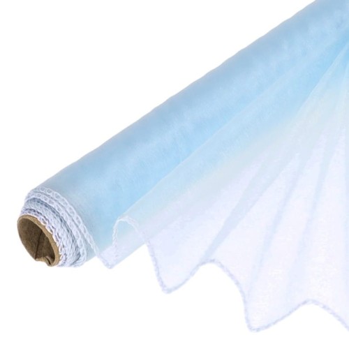 Organza obszywana Jasny Niebieski 39cmx8m