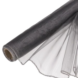 Organza obszywana Srebro Multi 39cmx8m
