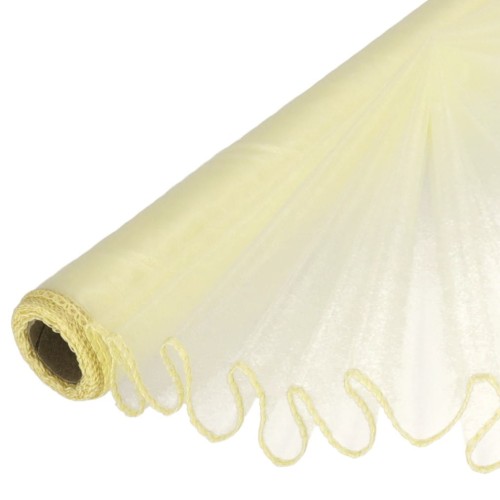 Organza obszywana Krem 39cmx8m