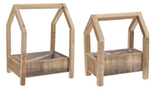 Drewniana osłonka - domek 2szt/kpl