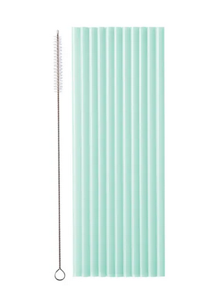 Słomki plastikowe 23cm szałwiowy 12szt/opak