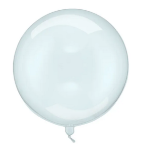 Balon Kula 40cm transparentny niebieski