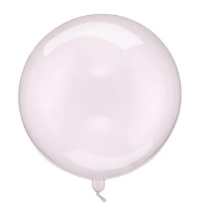 Balon Kula 40cm transparentny róż