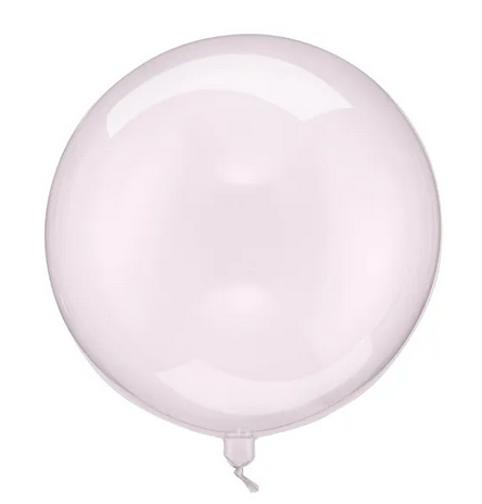 Balon Kula 40cm transparentny róż
