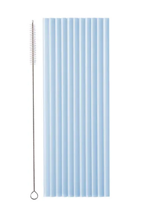 Słomki plastikowe 23 cm błękitny 12szt/opak
