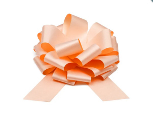 Kokarda dekoracyjna DIY jasny pudrowy róż 30cm