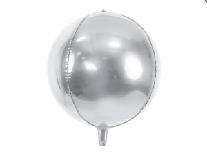 Balon foliowy Kula 40cm srebrny