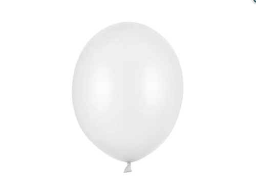 Balony Strong 30cm Metallic Pure White 10szt/opak