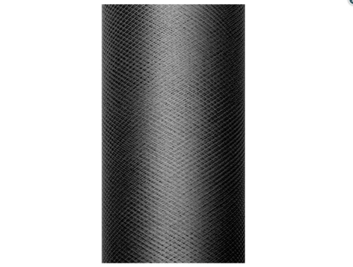 Tiul gładki czarny 0,3x9m