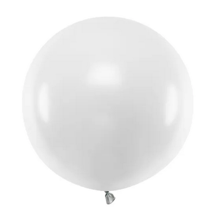 Balon okrągły 60cm Pastel Pure White