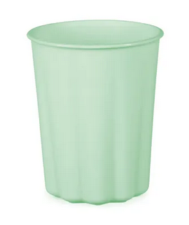 Kubeczki plastikowe Falbanka 220 ml szałwiowy 4szt/opak