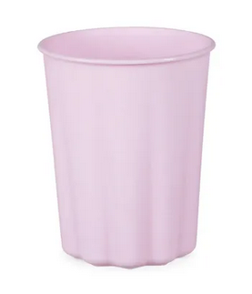 Kubeczki plastikowe Falbanka 220 ml fioletowy 4szt/opak