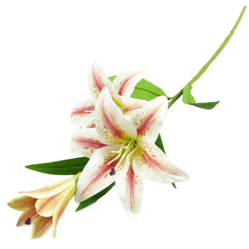Gałązka lilia 87cm GREEN/PINK