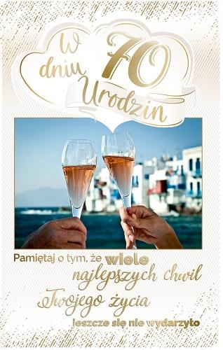Kartka okolicznościowa 70 Urodziny AB Cards 40 PS16